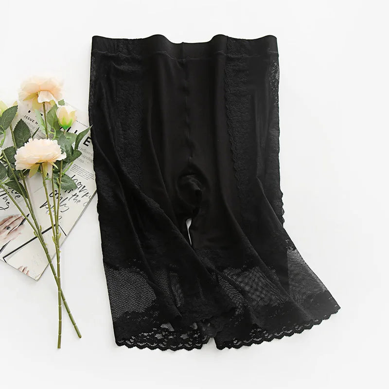 Women's Shorts Under The Skirt Seamless Shorts Large Size Lace Modal Prevent Exposure High Waist Safety Pants Plus Size Women