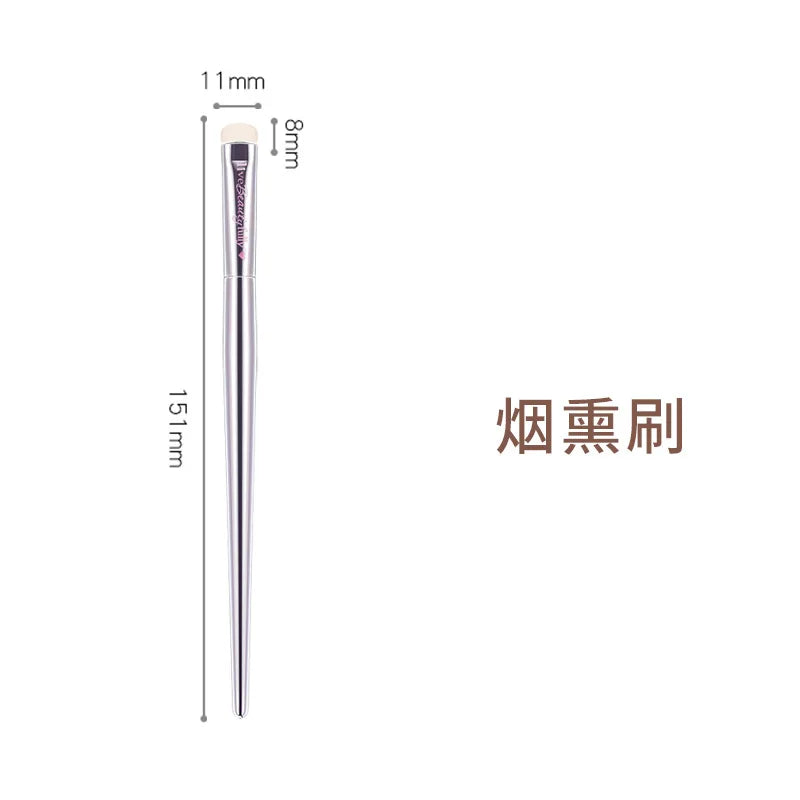 Silver High quality full functional Makeup brushes Foundation Powder Blusher Highlight Eyeshadow Flat eyebrow Make up brushes