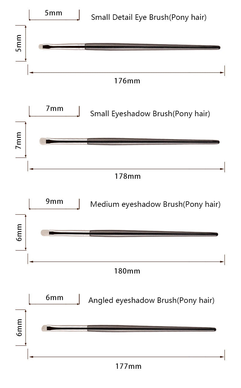 1pc White Pony Hair Eyeshadow Makeup brushes Small Smudge Precision Crease Detail Bevel Eye Shadow Make up brush Liner Lip