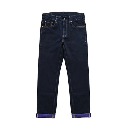 SAUCE ZHAN T308XX Mens Jeans Purple JEAN DENIM Double Sided Dyeing Selvedge Denim Jeans Slim Fit Staight Leg 12.5 oz