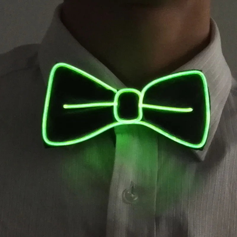 light up Men's hat and tie Led luminous Funny hat glowing Top Hat for Fluorescent club dance show props performances costumes