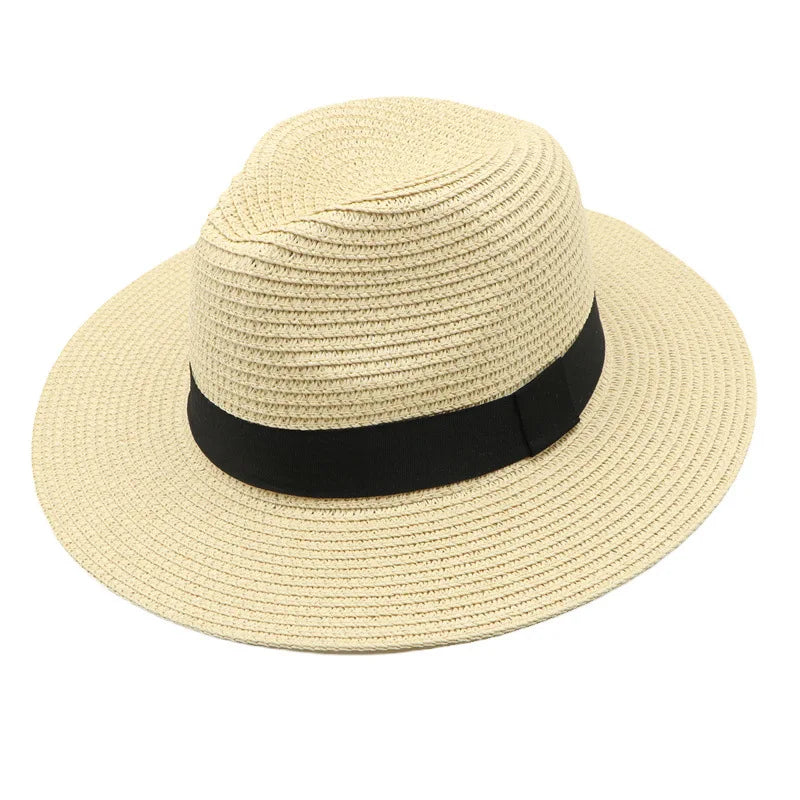 Panama Straw Hat Men Summer Straw Hat Wide-brimmed Outdoor Sun Visor Beach Hat