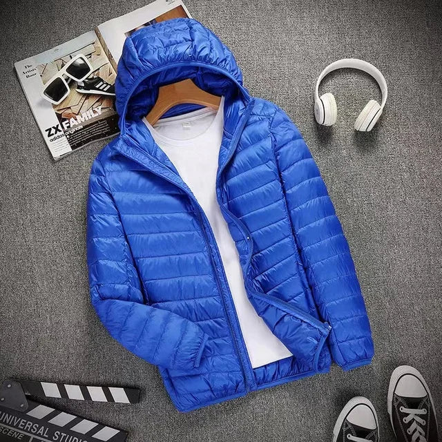 Down Jacket Men All-Season Ultra Lightweight Packable Water and Wind-Resistant Breathable Coat Men Hoodies Jackets 2023 New