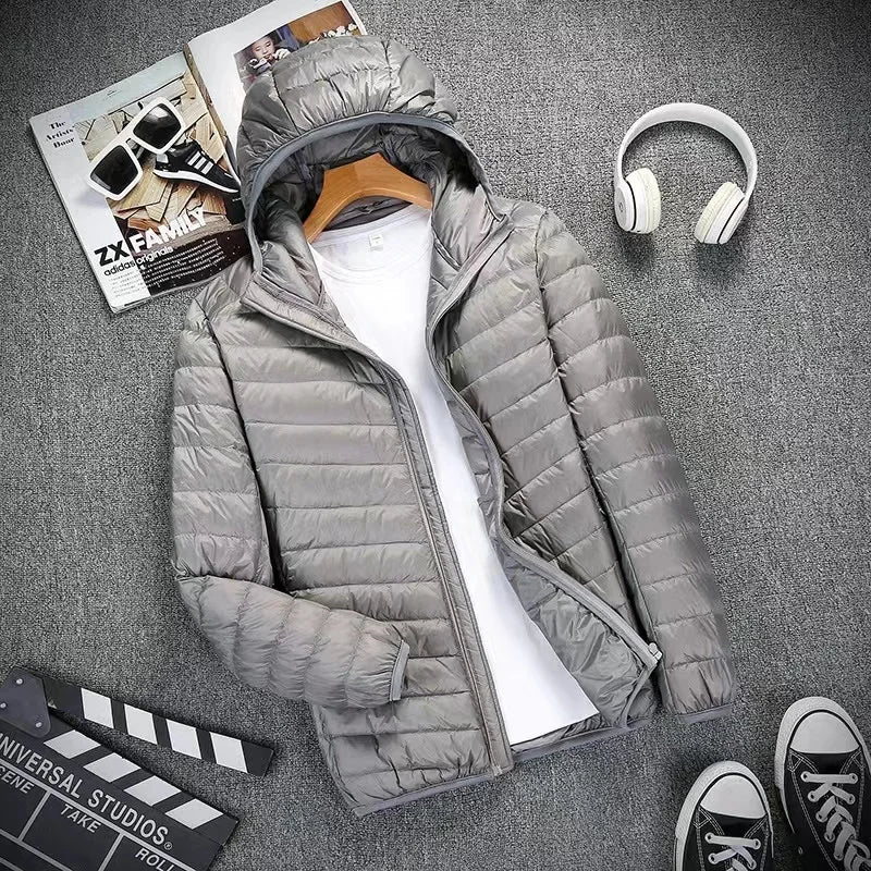 Down Jacket Men All-Season Ultra Lightweight Packable Water and Wind-Resistant Breathable Coat Men Hoodies Jackets 2023