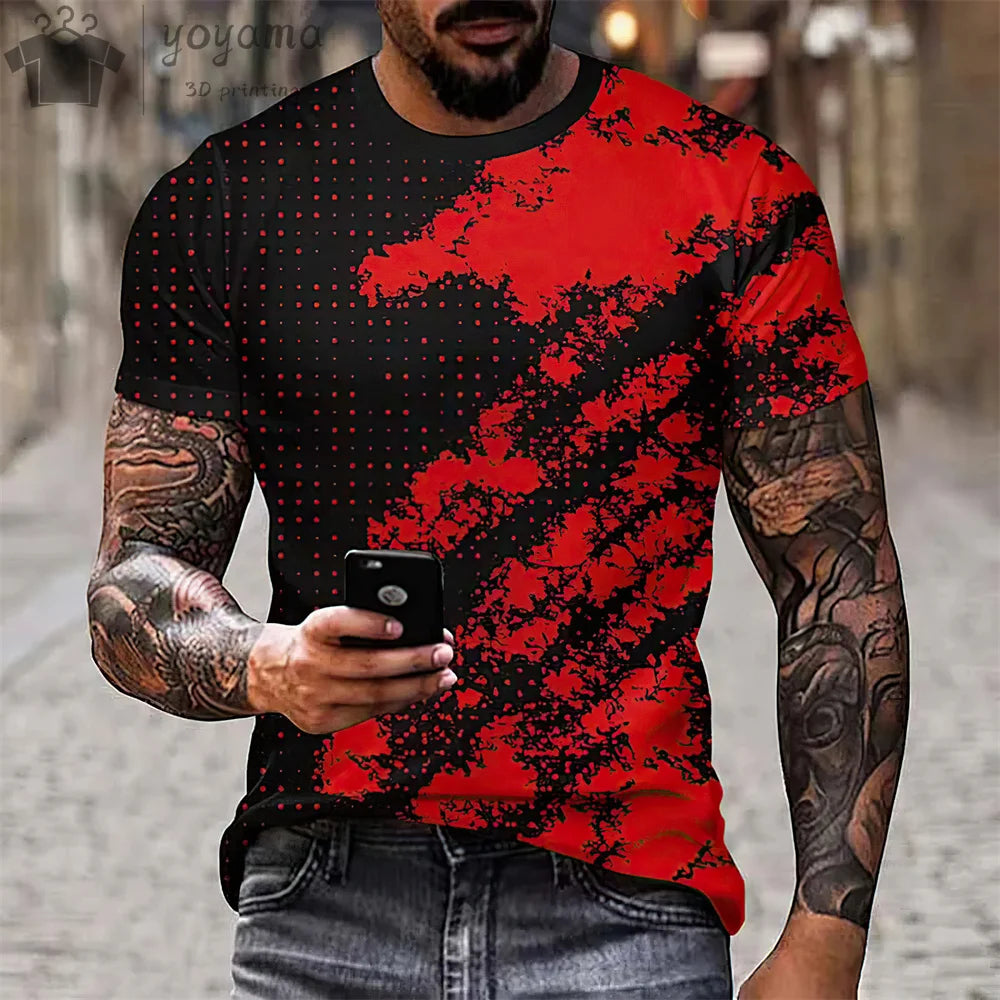 Abstract Print Clothes Men Graphic Tees Men T-shirt Men's Summer Clothes Mens Tshirt Short Sleeve Tee Abstract Graphic Tees Men