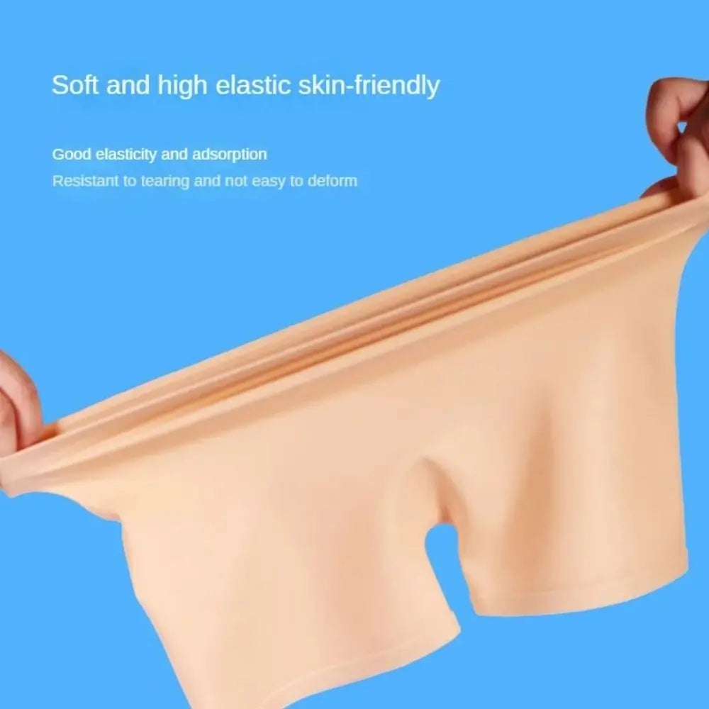 Four Corner Swimming Trunks Children Swim Trunks Solid Color Hot Spring Pants Flat Corner Swimming Trunks Silicone Swim Trunks