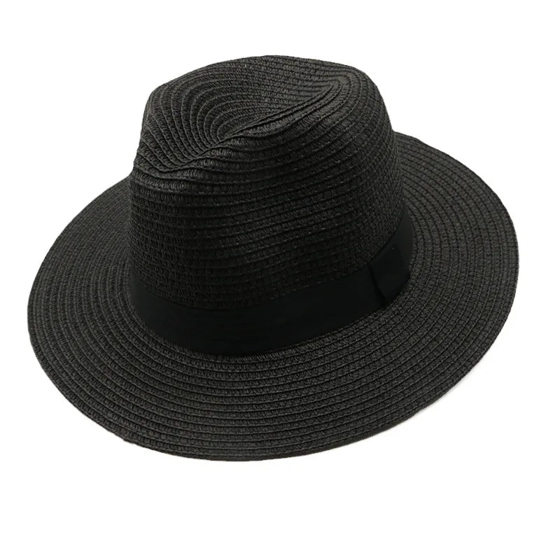 Panama Straw Hat Men Summer Straw Hat Wide-brimmed Outdoor Sun Visor Beach Hat