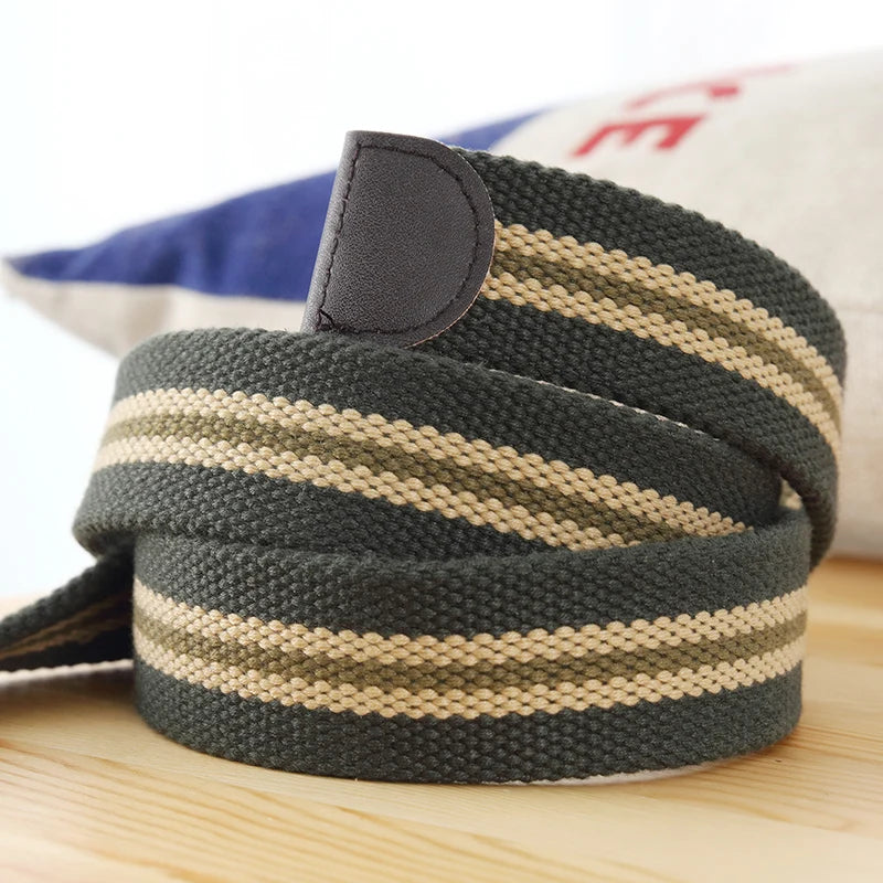 Men Canvas Belt Green Beret Metal Buckle Tactical Belts for Men Jeans Waistband Army Outdoor Soldier Special forces Strap Male