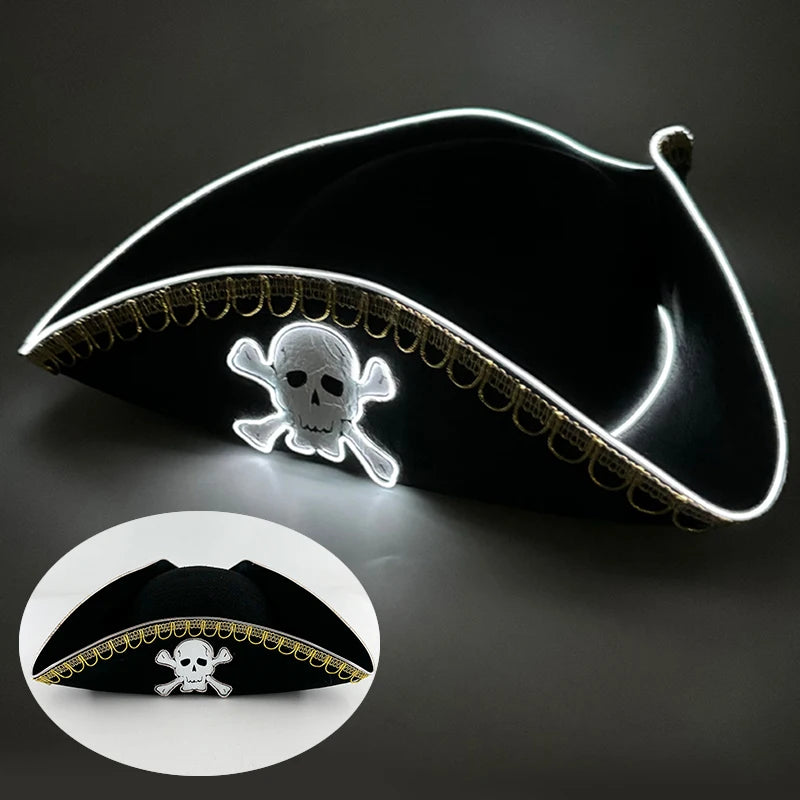 LED Western Cowboy Hat Cowgirl Hat Retro EL Wire Light Brim Jazz Top Hat Bride Cowboy Hat Cosplay Cowboy Costume For Women Men