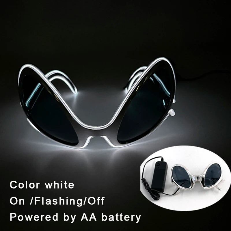 Cool Luminous Colorful LED Light Up Glasses Glowing Neon Light Flashing Party Glasses For Nightclub DJ Dance Party Decor