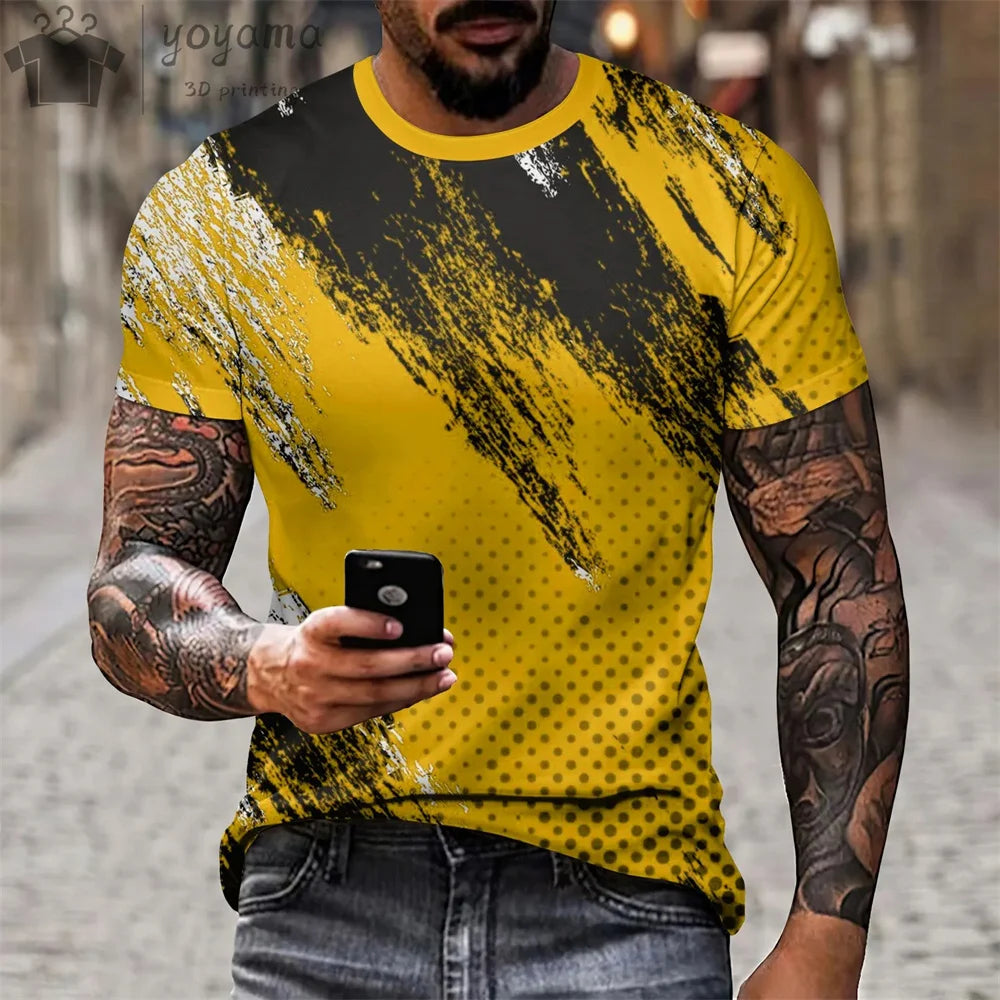 Abstract Print Clothes Men Graphic Tees Men T-shirt Men's Summer Clothes Mens Tshirt Short Sleeve Tee Abstract Graphic Tees Men