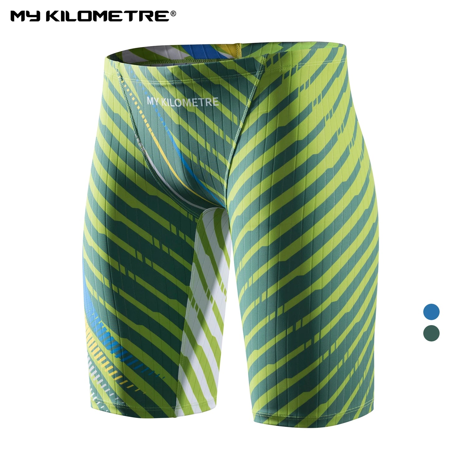 MY KILOMETRE Mens Swimsuit Jammer Endurance Athletic Training Swimsuit Racing Swimming Trunks Shorts Swimwear Men Swim Jammers