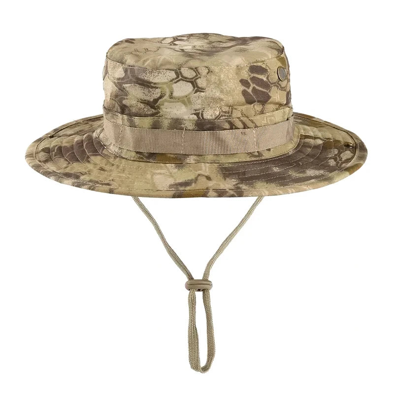 Camouflage Boonie Hat Wide Brim Men Women Sun Hat Outdoor Hiking Fishing Hunting Sports Caps Foldable Soft Hat