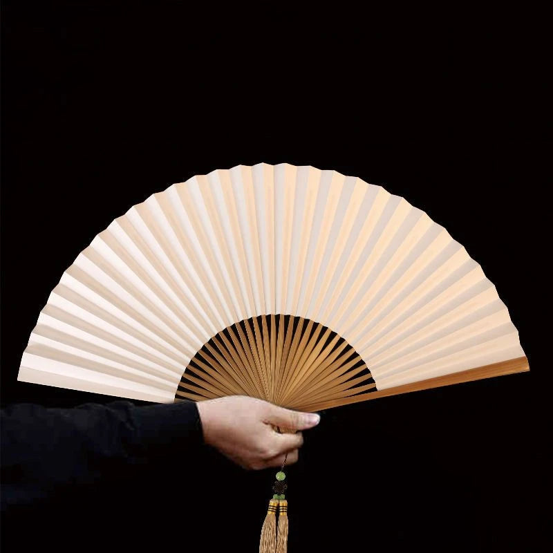 Chinese Retro Folding Hand Fan Bamboo Hand Painted Drama Folding Fan Double Side Vintage Hand Paper Fans Portable Folding Fans