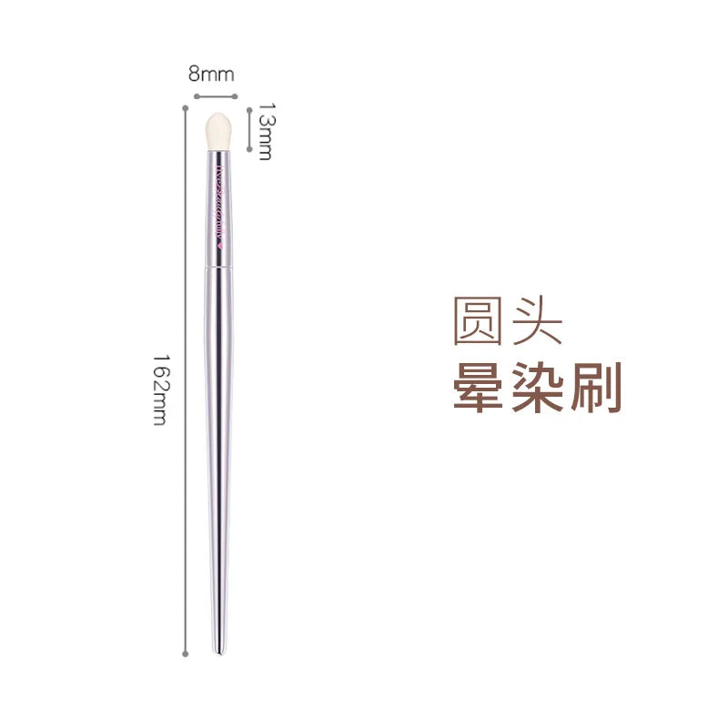 Silver High quality full functional Makeup brushes Foundation Powder Blusher Highlight Eyeshadow Flat eyebrow Make up brushes
