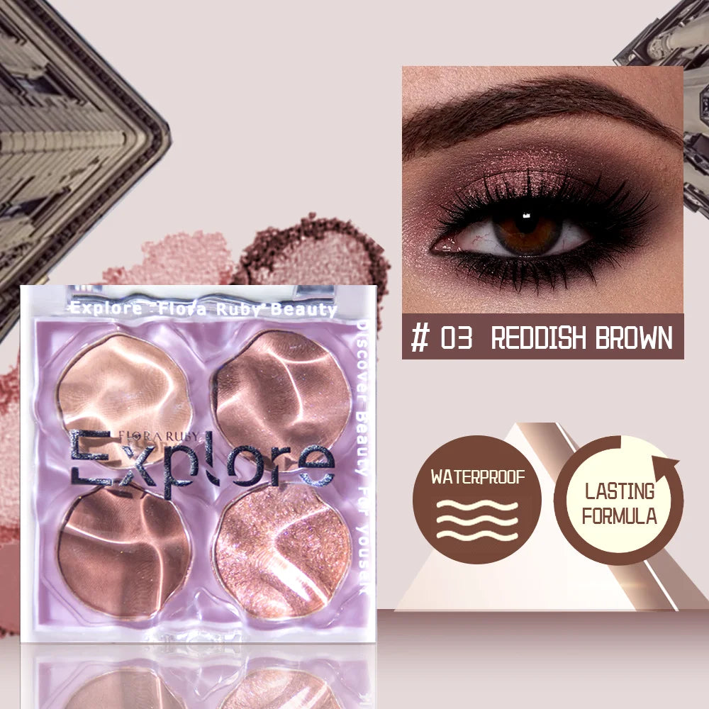 Eye Shadow Palette Makeup Matte Natural Eyeshadow Palette Brown Eyes Shimmer Cream Eyeshadow Palette Plate Pearl Eye Shadow Pink
