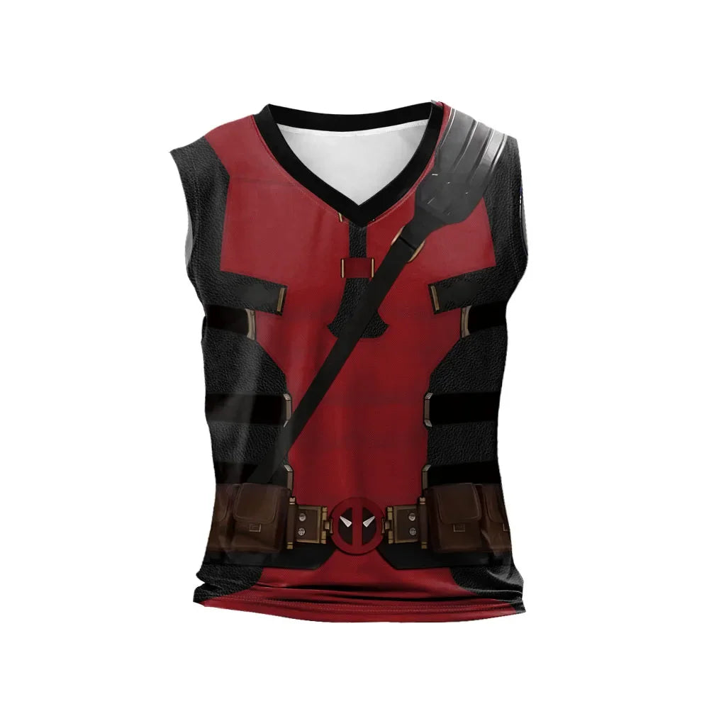 Wolverine T-Shirt Deadpool Shirt Men Tanks Halloween Cosplay Costume Hero Long Sleeved Tees Tanks Men Top Carnival Party Outfit