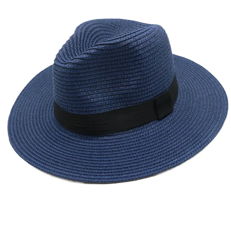 Panama Straw Hat Men Summer Straw Hat Wide-brimmed Outdoor Sun Visor Beach Hat