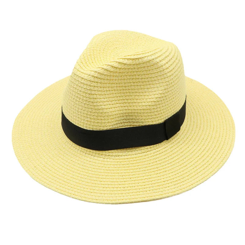 Panama Straw Hat Men Summer Straw Hat Wide-brimmed Outdoor Sun Visor Beach Hat