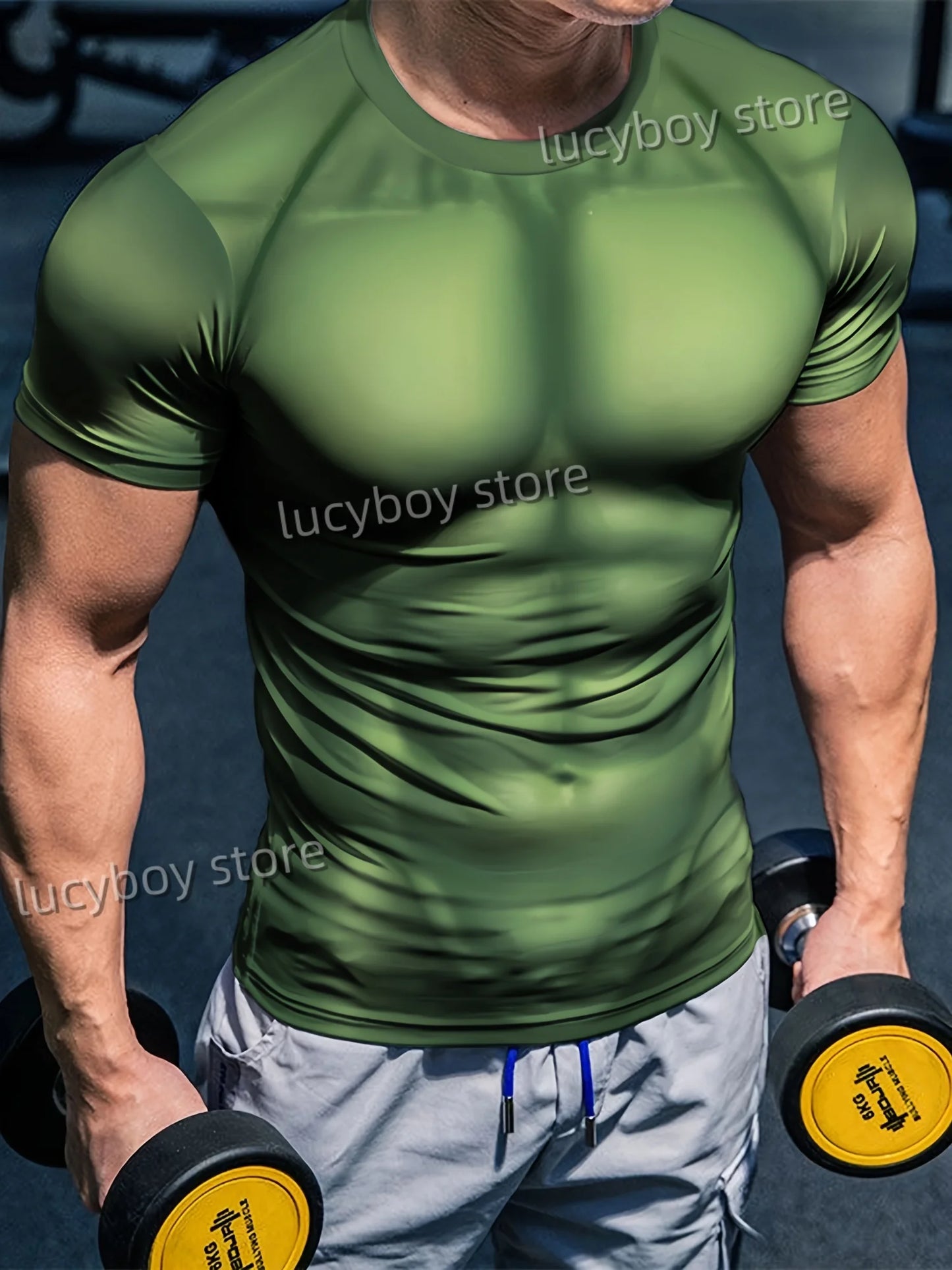 Men's Sports Gym T Shirt Muscle Training Tees Short Sleeve Tees Quick Drying Running Sportwear Men Oversized Tops Men Clothing