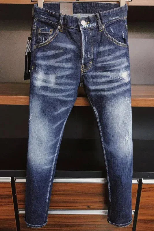 100 chareiharper DSQ Men's ripped jeans Luxury brand Long jeans Quality Men's stretch slim pants men's skinny jeans