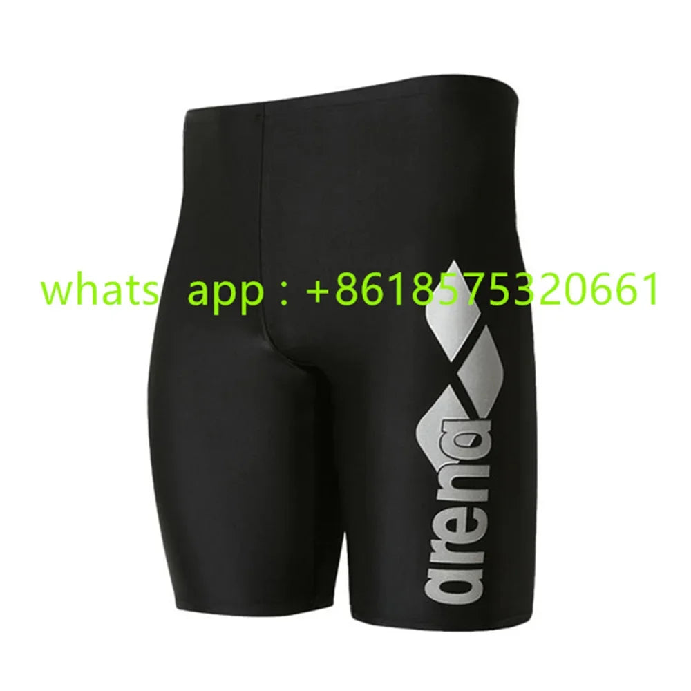 New Men Swim Jammer Swimming Trunks Professional Swim Surf Trunks Summer Beach Lycra Quick Dry Uv Protection Gym Tights Shorts