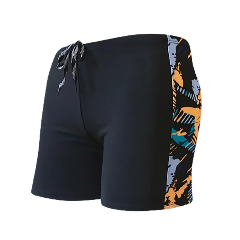 Swimming Shorts Boxers Mid-rise Swimming Trunks with Lining Elastic Waistband Swim Trunks Men Shark Print Swim Shorts Beachwear