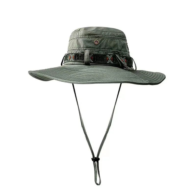 Waterproof Bucket Hat Summer Men Women Boonie Hat Outdoor UV Protection Wide Brim Panama Safari Hunting Hiking Fishing Sun Hat