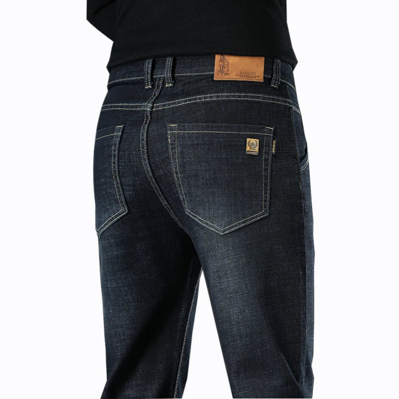 Men's Classic Jeans Jean Homme Pantalones Hombre Men Spijkerbroek Mannen Soft Black Biker Masculino Denim Overalls Men's Pants