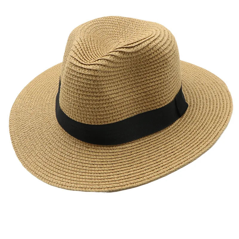 Panama Straw Hat Men Summer Straw Hat Wide-brimmed Outdoor Sun Visor Beach Hat