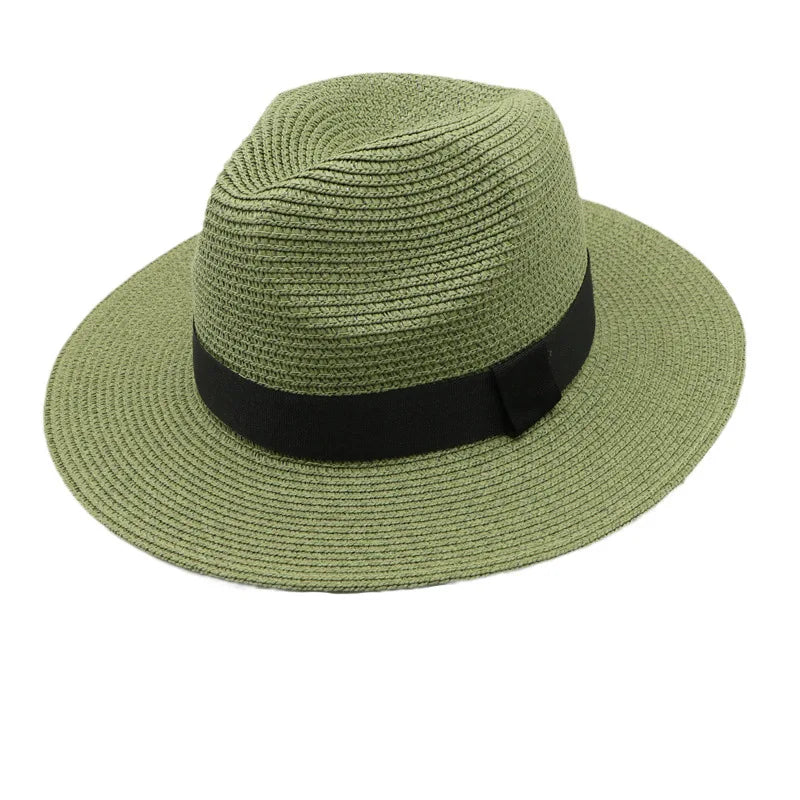 Panama Straw Hat Men Summer Straw Hat Wide-brimmed Outdoor Sun Visor Beach Hat