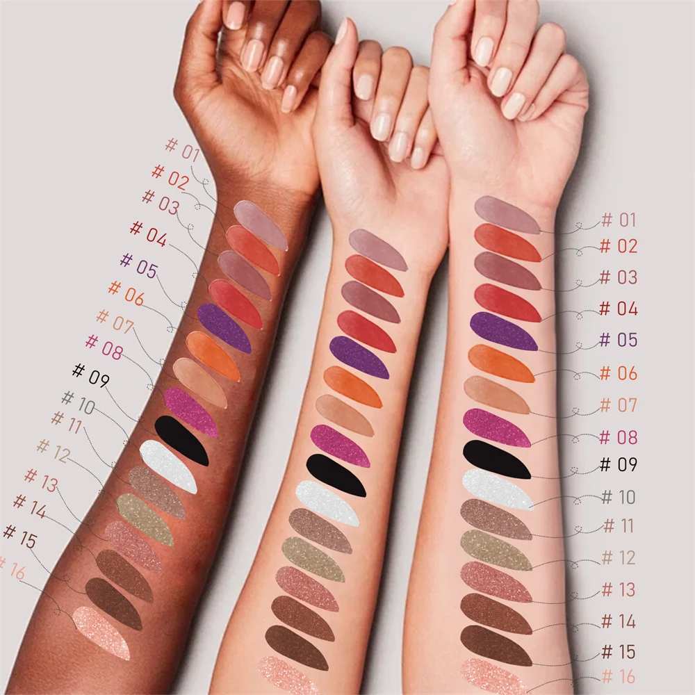16 Colors Eyeshadow Stick Waterproof Eyeshadow Pencils Cream Eyeshadow Sticks Brown Metallic Eyeshadow Stick Pencil Long Lasting