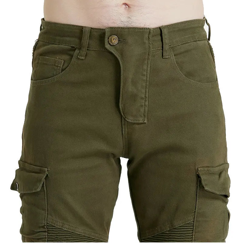2024 New Motorcycle Black Men Fashion Pants Upgrade Extension Protector Detachable Racing Road Rider Four Seasons Casual Jeans