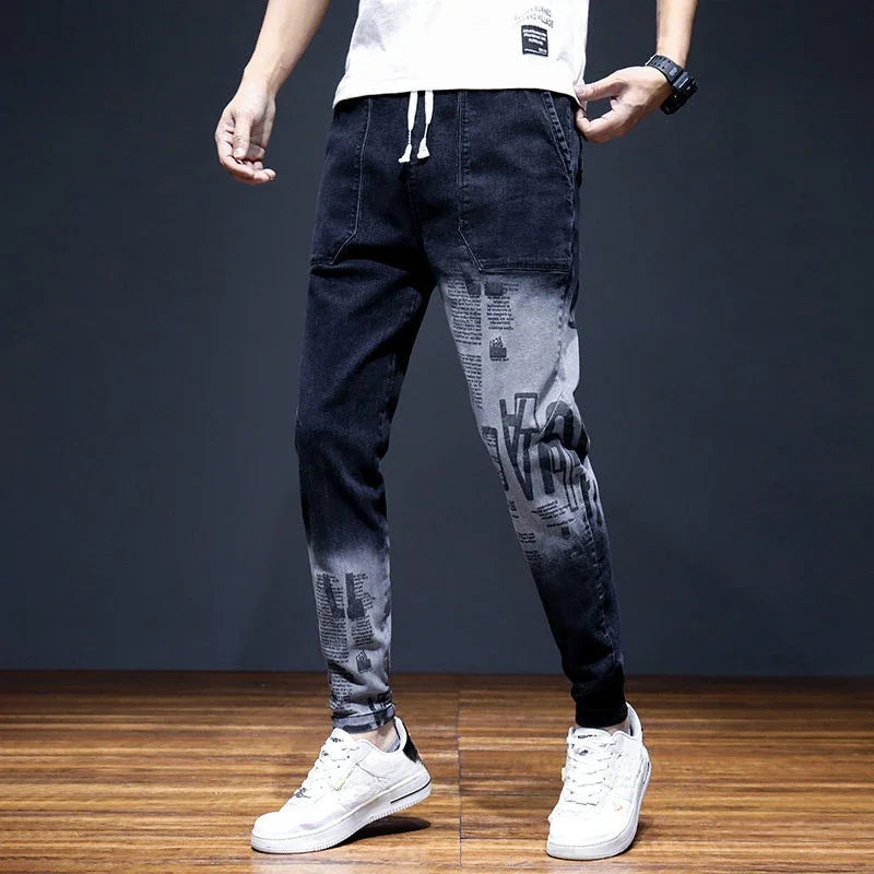 Harem Men's Jeans Trousers Spring Autumn with Pockets Male Cowboy Pants Original High Quality Cotton Y2k Vintage Wide Leg Y 2k