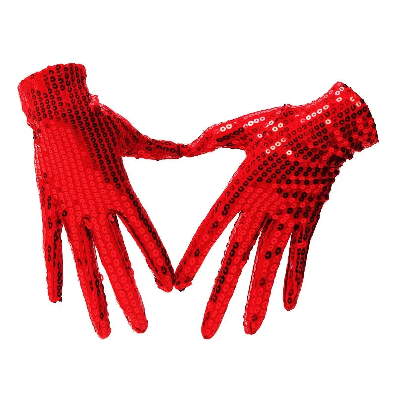 Fashion Boy Girl Men Woman Sequin Hat Bow Tie Gloves Cowboy Birthday Party Cap Jazz Dance Show Props Costume Wedding Festival