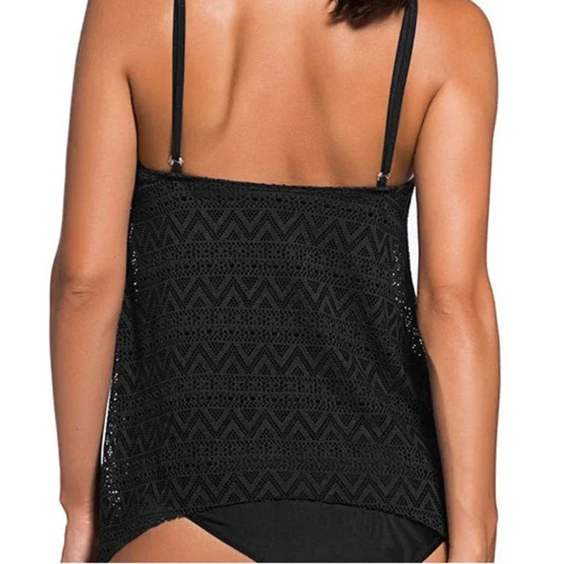 New 4XL Plus Size Women Swimwear Tankini Tummy Control Swimsuit with Shorts Two Piece Bikini Set Bathing Suit 2025 Mujer Femme
