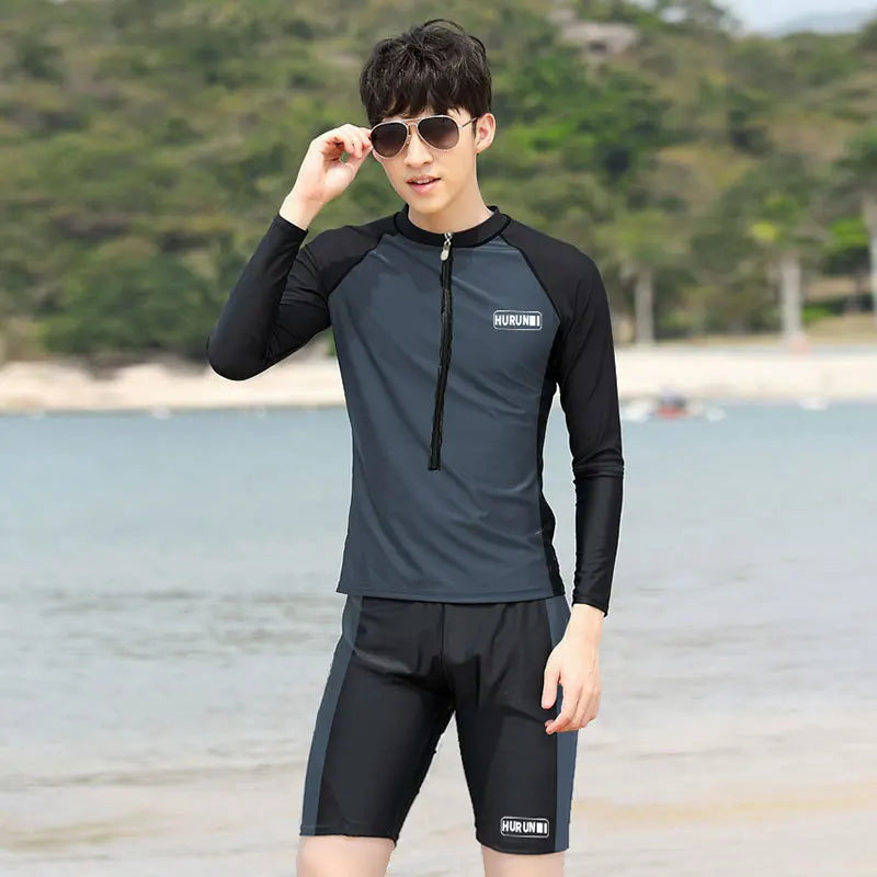 Couple Snorkeling Suit, Sunscreen Quick-Drying Surfing Suit for Men and Women, Long Sleeve Swimsuit, Lovers Jellyfish Suit Set