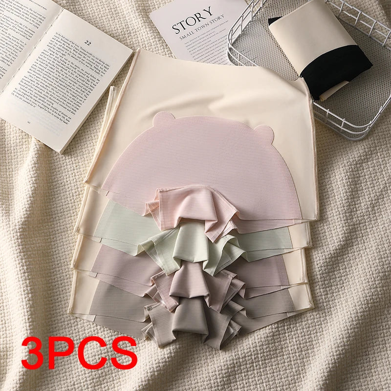 Cute Bear Women's Boxer Shorts Under the Skirt Safety Short Pants Underwear for Women Plus Size Shorts Ice Silk Summer Panties