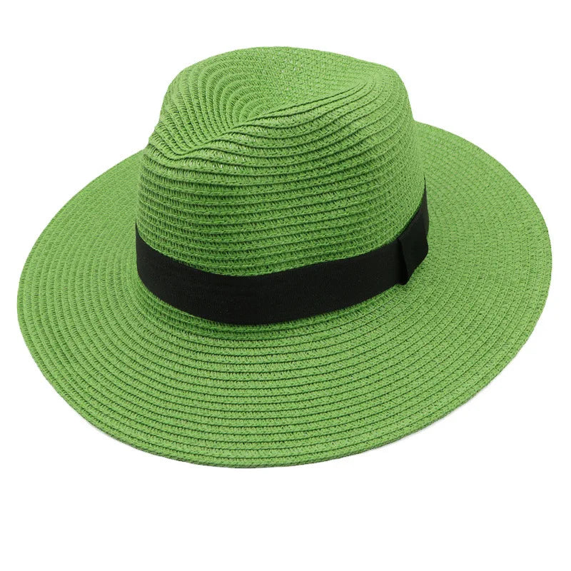 Panama Straw Hat Men Summer Straw Hat Wide-brimmed Outdoor Sun Visor Beach Hat