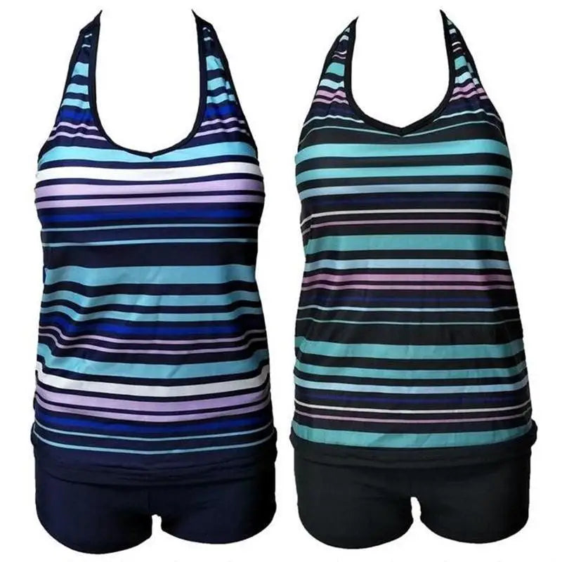 Tankini 2021 Two Piece Plus Size Swimsuit Women With Shorts High Waist Swimwear Female Bathing Suit Mayo Beach Bathers Maios XXL