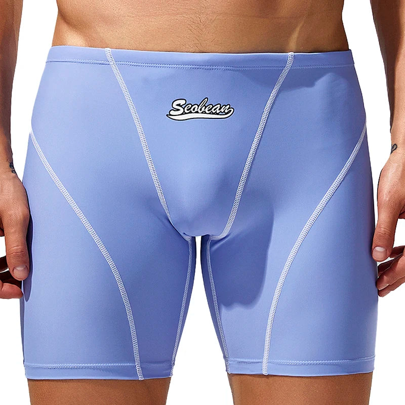 SEOBEAN-Men's Low Rise Colorful SWIM BOXER, Long VORTEX SWIMWEAR, New, 2024 summer