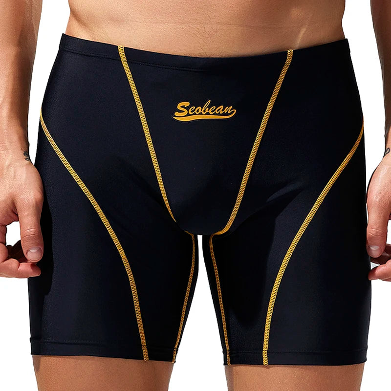 SEOBEAN-Men's Low Rise Colorful SWIM BOXER, Long VORTEX SWIMWEAR, New, 2024 summer