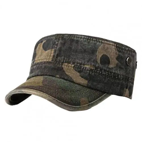 Men Camouflage Adjustable Flat Caps Sunscreen Baseball Hat for Outdoor Sports Hiking Dad Hat Trucker New Tactical Men's Cap-2021