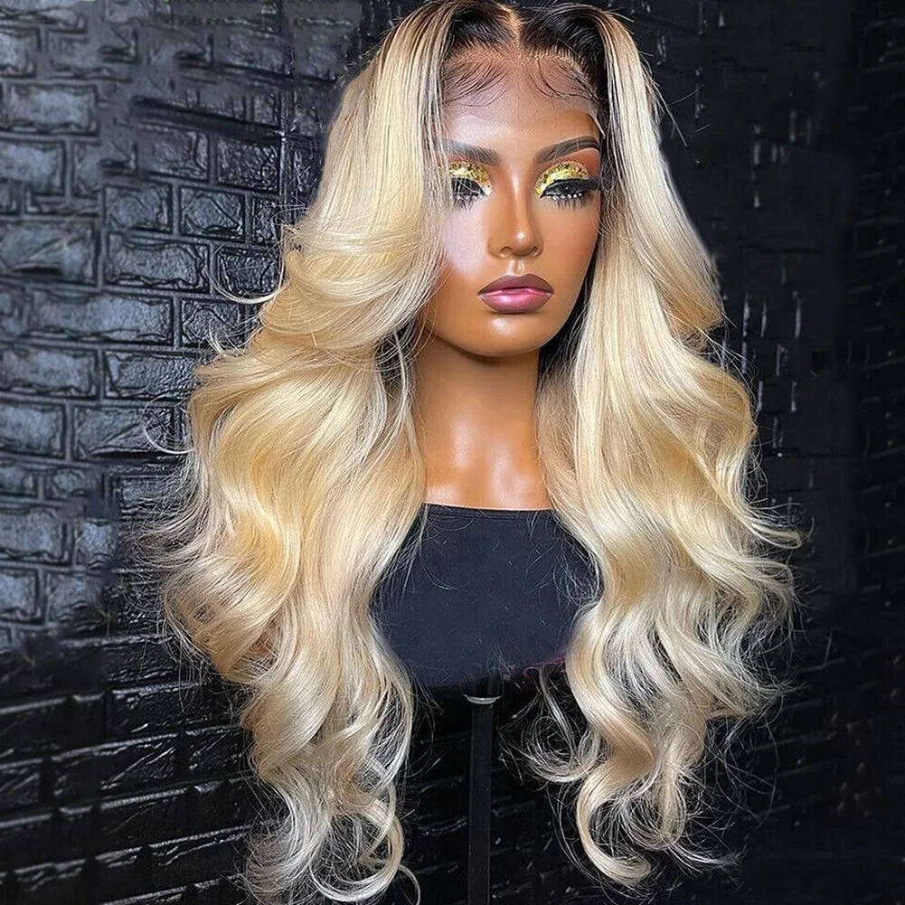 13X4 Lace 1B 613 Lace Frontal Wig Body Wave Ombre Blonde Lace Front Wig Human Hair Brazilian Lace Wig Human Hair Pre Plucked