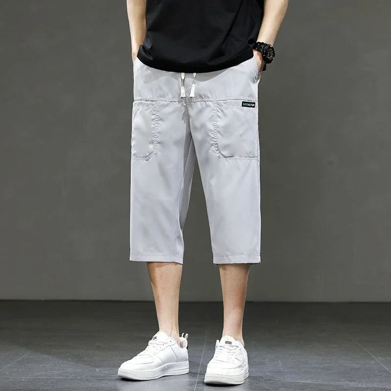 Male Denim Shorts Loose Gray Graphic Men's Short Jeans Pants Baggy Wide Buttons With Vintage Original Jorts Sale Luxury Xl