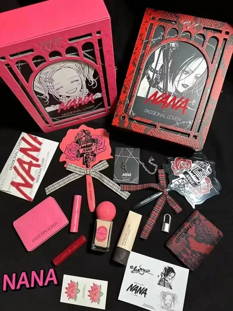 Anime Nana Joint Name Makeup Gift Box Hot Girl Lipstick Foundation Eyeshadow Palette Set Sexy Long Lasting Cosmetic Gifts
