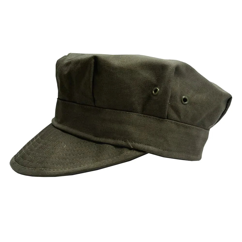 WWII American Soldier Octagonal Hat Green Retro American Men History Repeat Hat Head Decorative Mountain Hat WW2