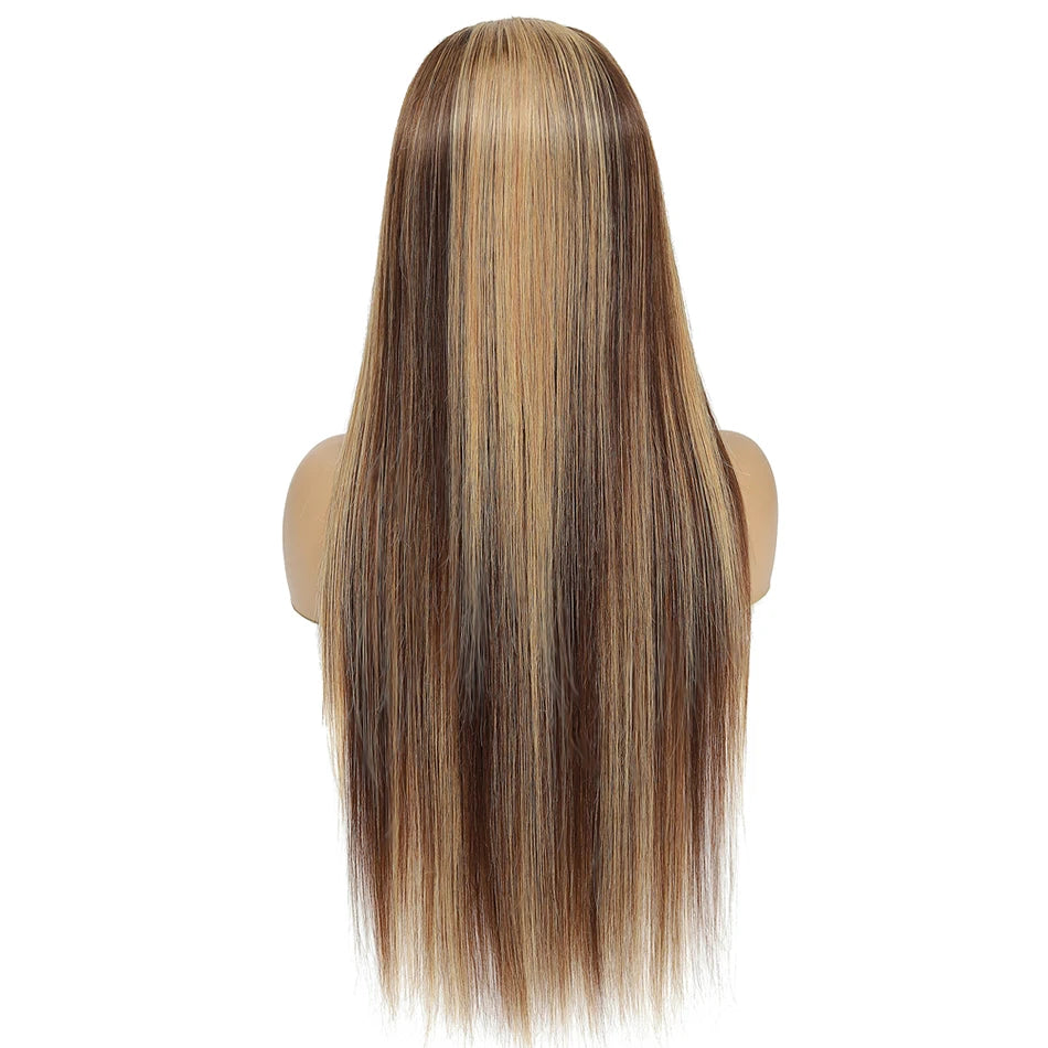 100% Human Hair Ombre Lace Front Wig Human Hair Highlight 13X4 Lace Front Wigs Human Hair Straight Wigs Human Hair Pre Plucked