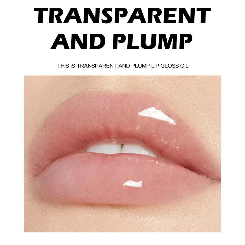 New Transparent Dried Flower Lip Oil Mirror Water Gloss Lip Gloss Ong-lasting Moisturizing And Pearl Lip Gloss Lip Care Balm