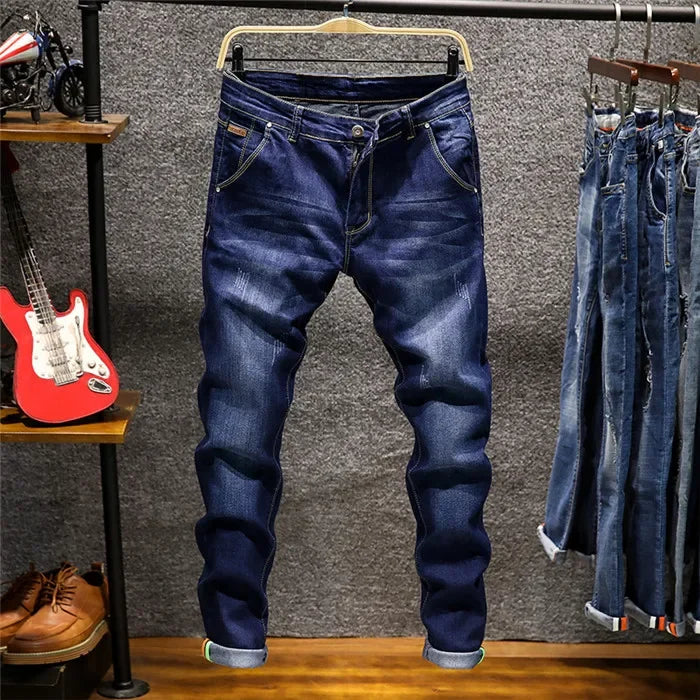 2023 New Style Men's Jeans Fashion Casual High-quality Stretch Skinny Jeans Men's Straight Slim Jeans Boutique Brand Trousers
